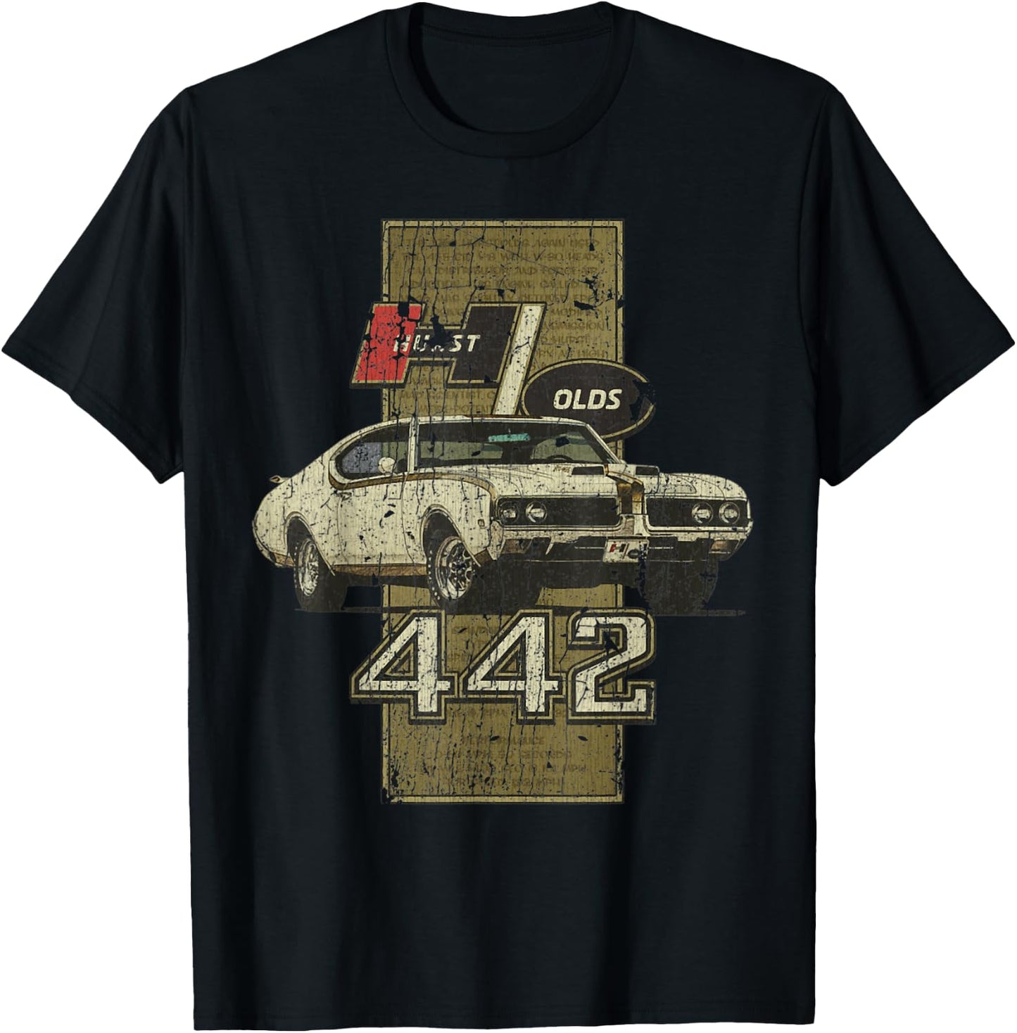1969 69 Olds 442 Muscle Car T-Shirt - T-Shirt | Black