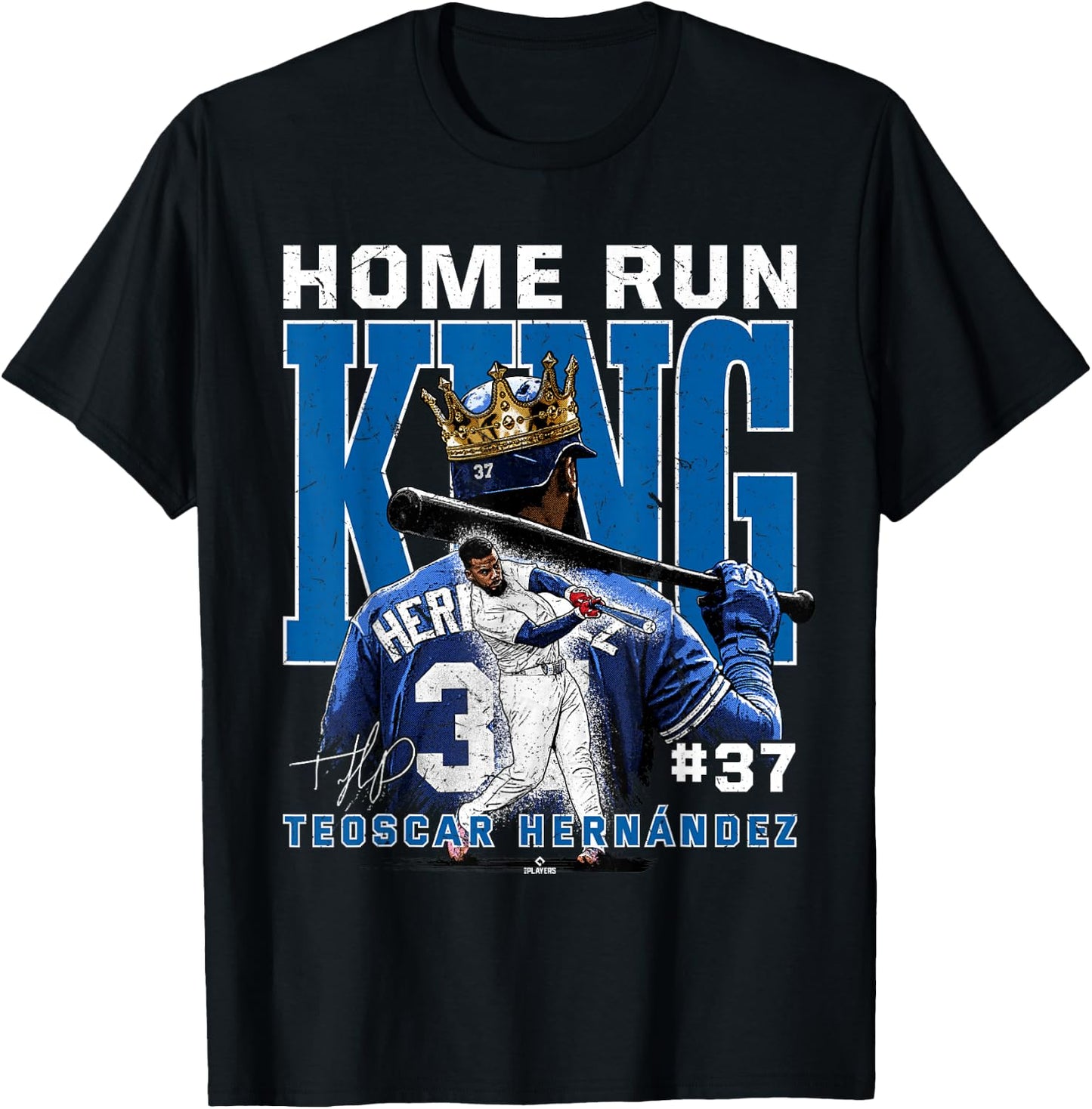 Home Run King Teoscar Hernandez Los Angeles MLBPA T-Shirt - T-Shirt | Black