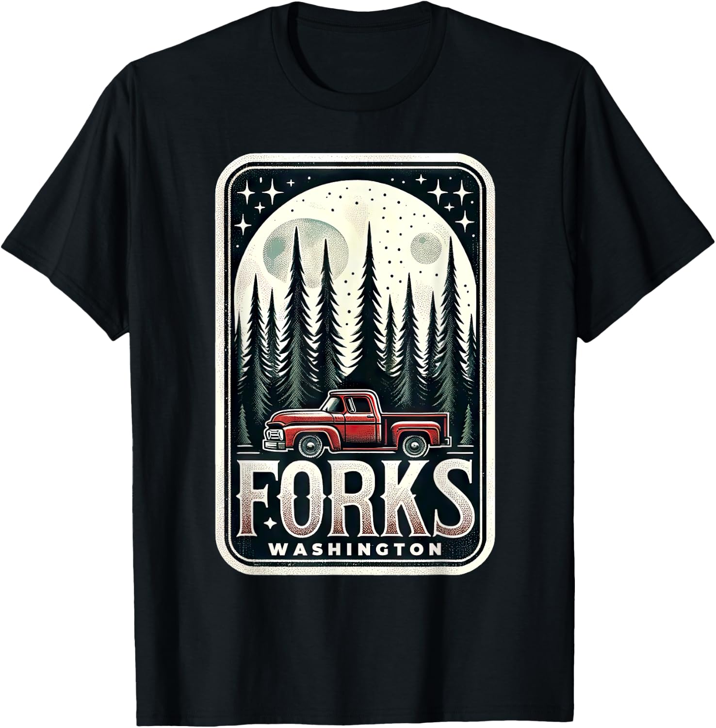 Forks Washington - Graphic T-Shirt - T-Shirt | Black