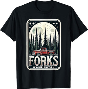 Forks Washington - Graphic T-Shirt - T-Shirt | Black