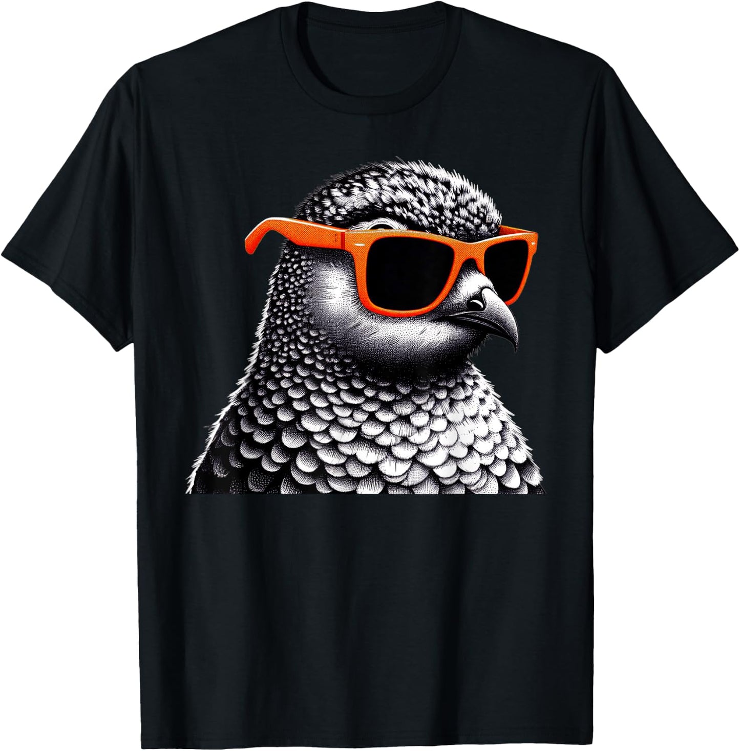 Cool Ptarmigan Bird Wearing Sunglasses Graphic Art T-Shirt - T-Shirt | Black