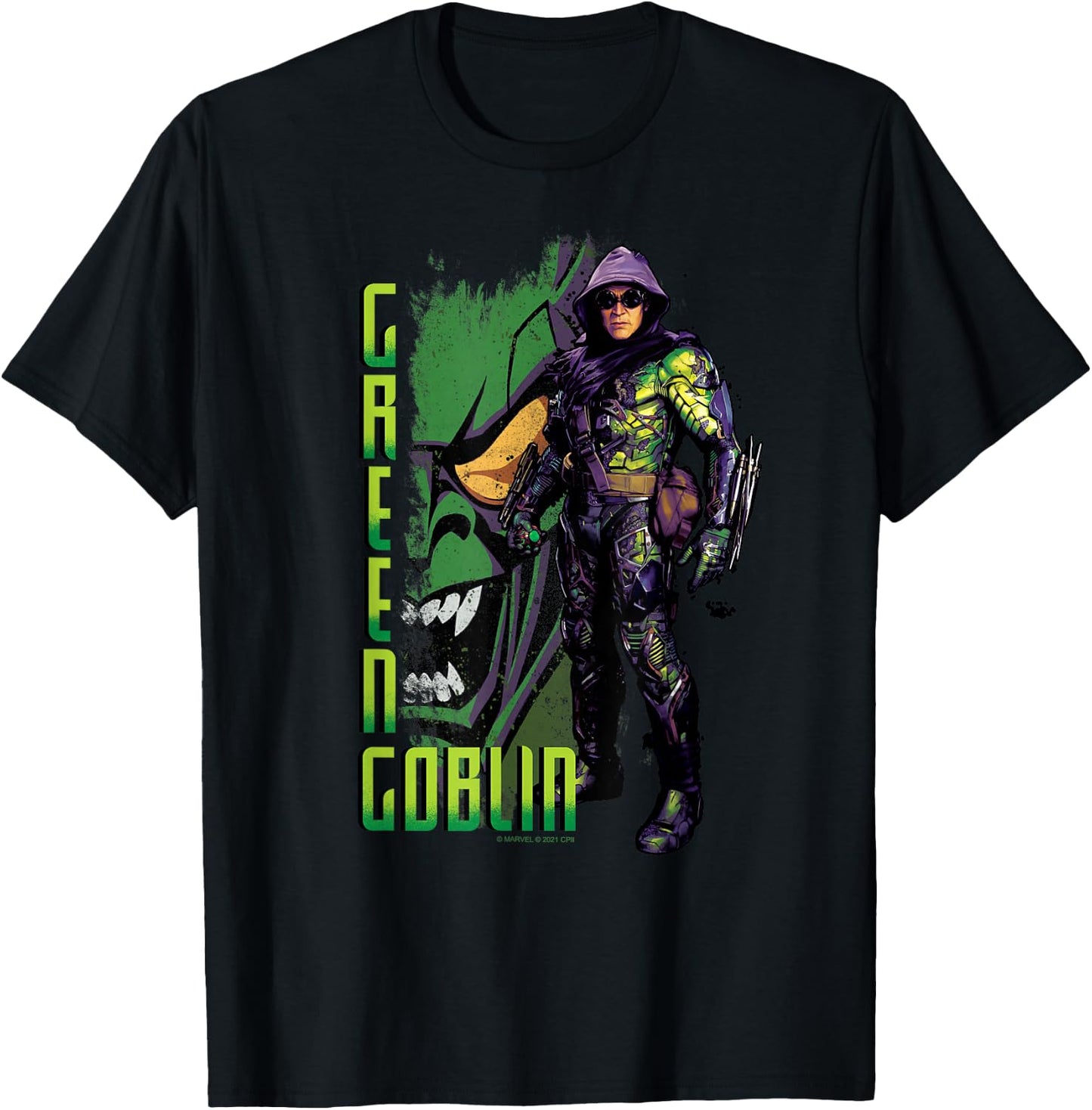 Marvel Spider-Man: No Way Home Green Goblin Supervillain T-Shirt - T-Shirt | Black