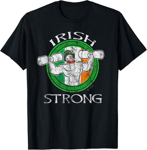 Strongman Powerlifting Irish funny Weightlifting Dad Gym T-Shirt - T-Shirt | Black