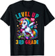 Unicorn video games back to School 3rd grade Girls Level up T-Shirt - T-Shirt | Black