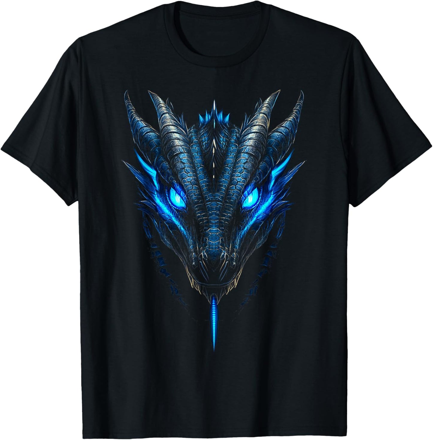 Lindworm Dragon Motif Mythical Artwork Lindworm Dragon T-Shirt - T-Shirt | Black