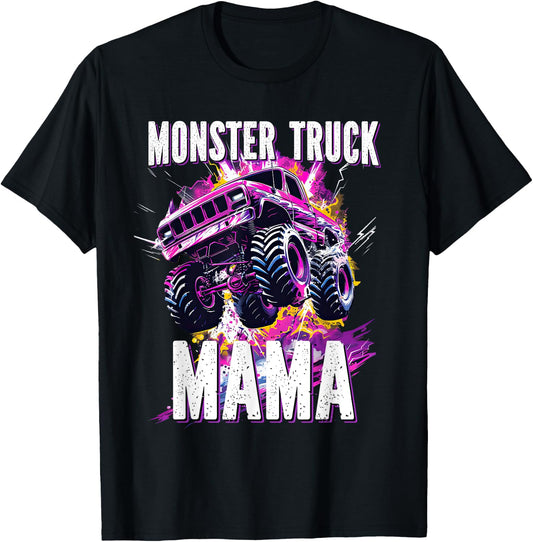 Monster Truck Mama for Monster Truck Theme Birthday Moms T-Shirt - T-Shirt | Black
