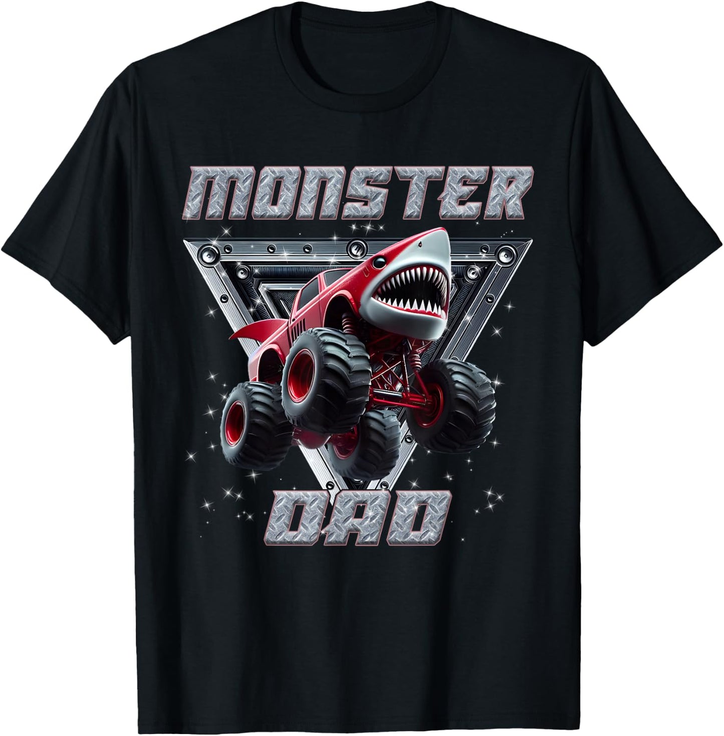 Shark Monster Truck Dad Monster Truck Are My Jam Truck Lover T-Shirt - T-Shirt | Black
