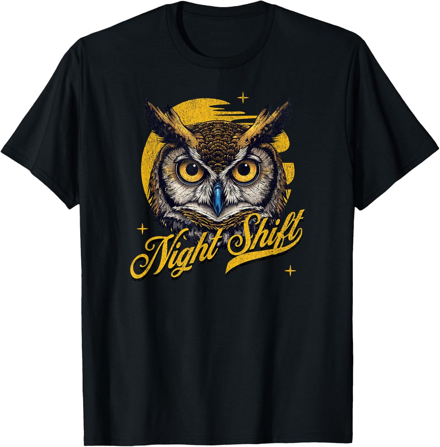 Night Shift Owl T-Shirt - T-Shirt | Black