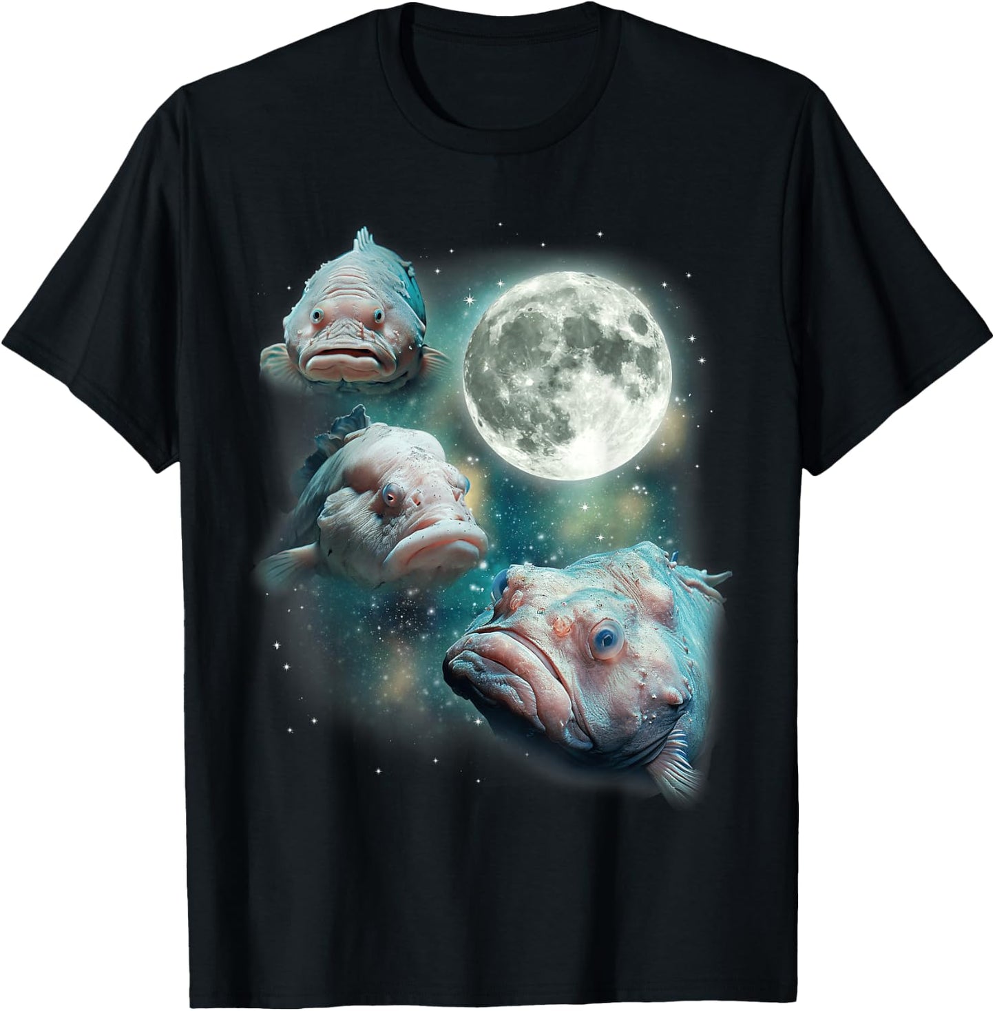 Three Blobfish 3 Undersea Creatures Deep Ocean Life Blobfish T-Shirt - T-Shirt | Black