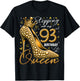 93 Year Old Gifts High Heels Stepping Into My 93rd Birthday T-Shirt - T-Shirt | Black