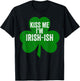 Saint Patricks Day Funny Gift Kiss Me I'm Irish-Ish T-Shirt - T-Shirt | Black