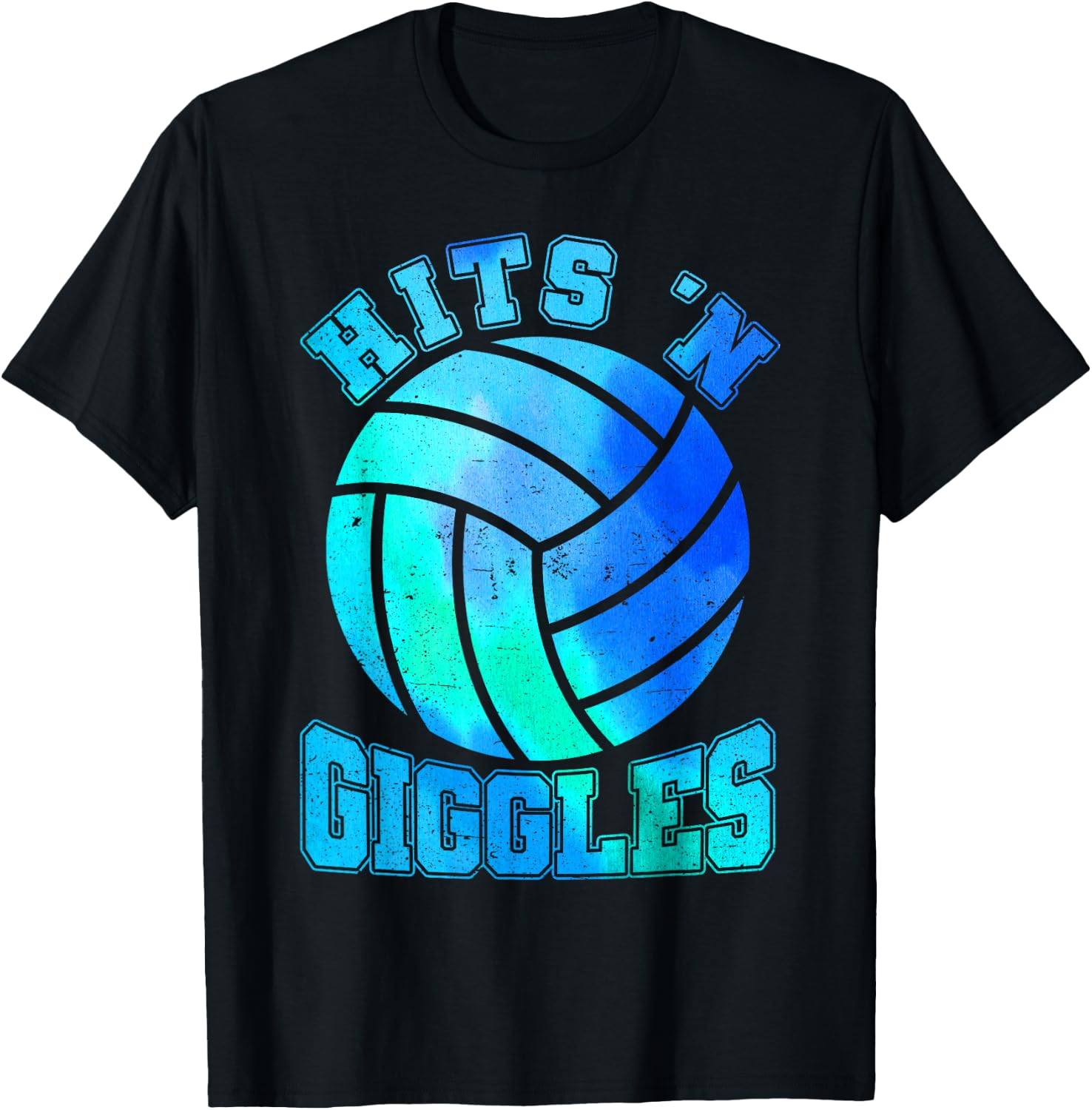 Hits 'n Giggles Volleyball Player Volleyball Women Team T-Shirt - T-Shirt | Black