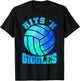 Hits 'n Giggles Volleyball Player Volleyball Women Team T-Shirt - T-Shirt | Black