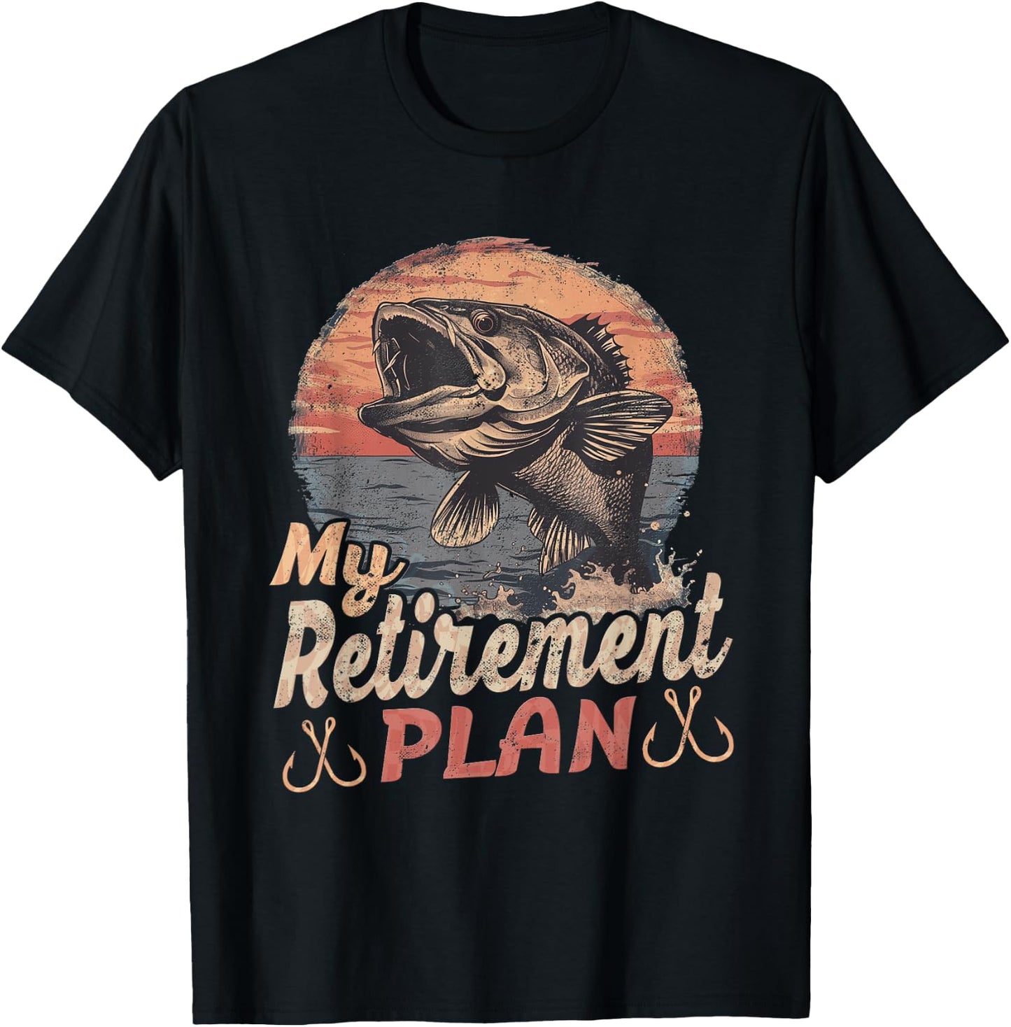 Funny "My Retirement Plan" - Fishing T-Shirt - T-Shirt | Black