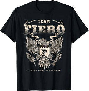 Team Fiero Lifetime Member - Fiero Name T-Shirt - T-Shirt | Black