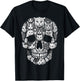 Cat Skull Kitty Skeleton Halloween Costume Cat Women Kids T-Shirt - T-Shirt | Black