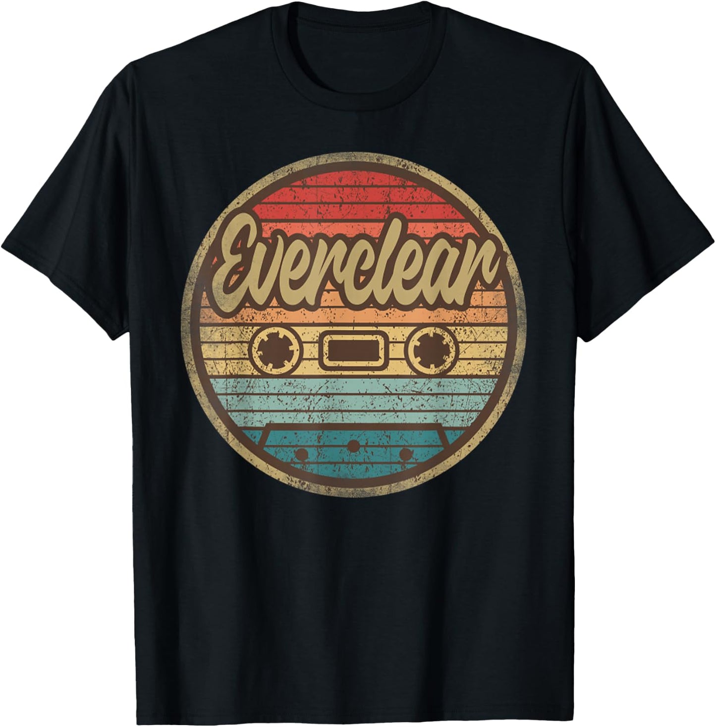 Vintage Eversclear Retro Musician 90s Rock Cassette T-Shirt - T-Shirt | Black