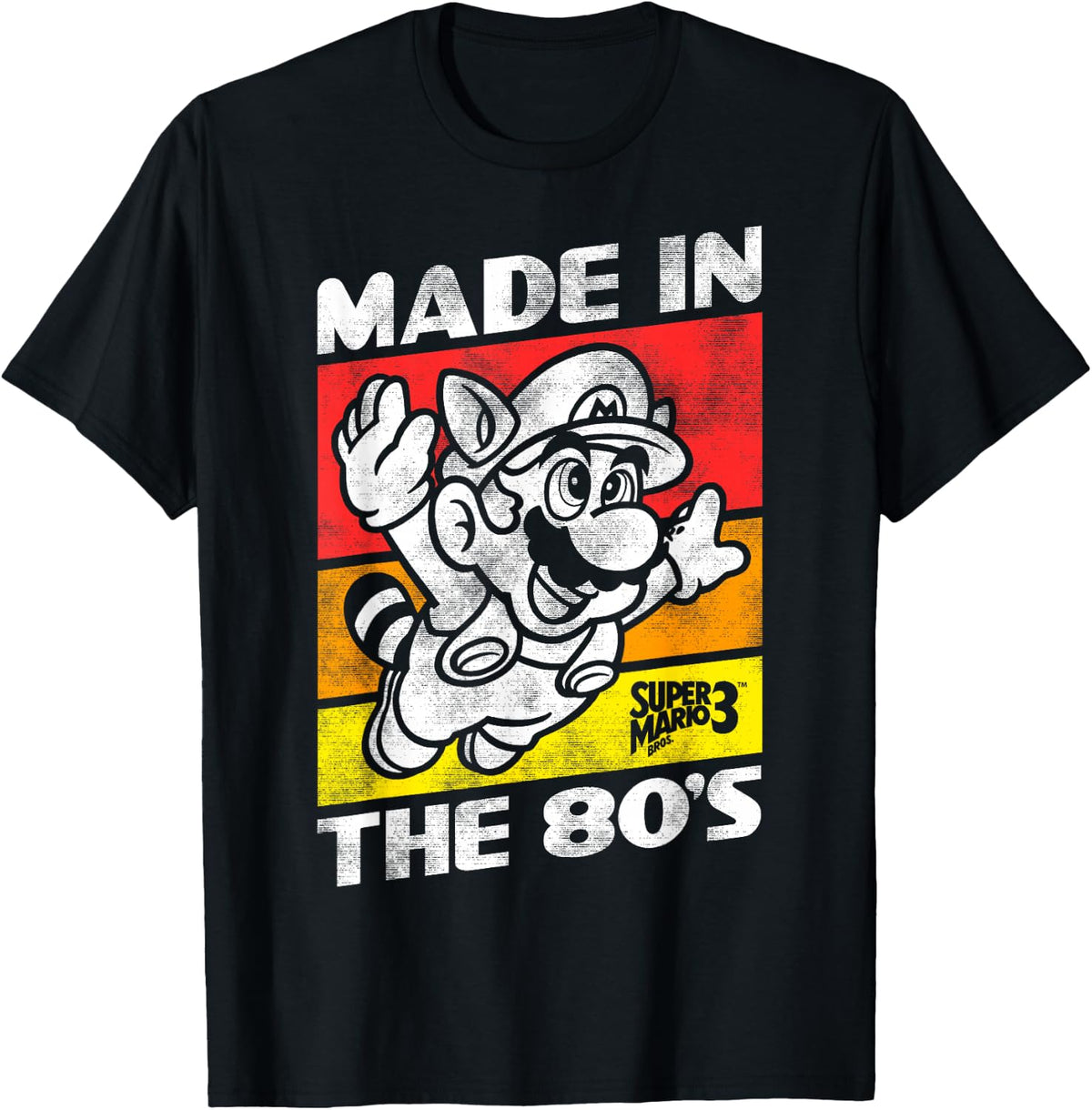 Nintendo Super Mario 3 Made In The 80's T-Shirt - T-Shirt | Black