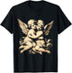 Vintage Cherub Angel - Angelic Art Little Baby Angels T-Shirt - T-Shirt | Black