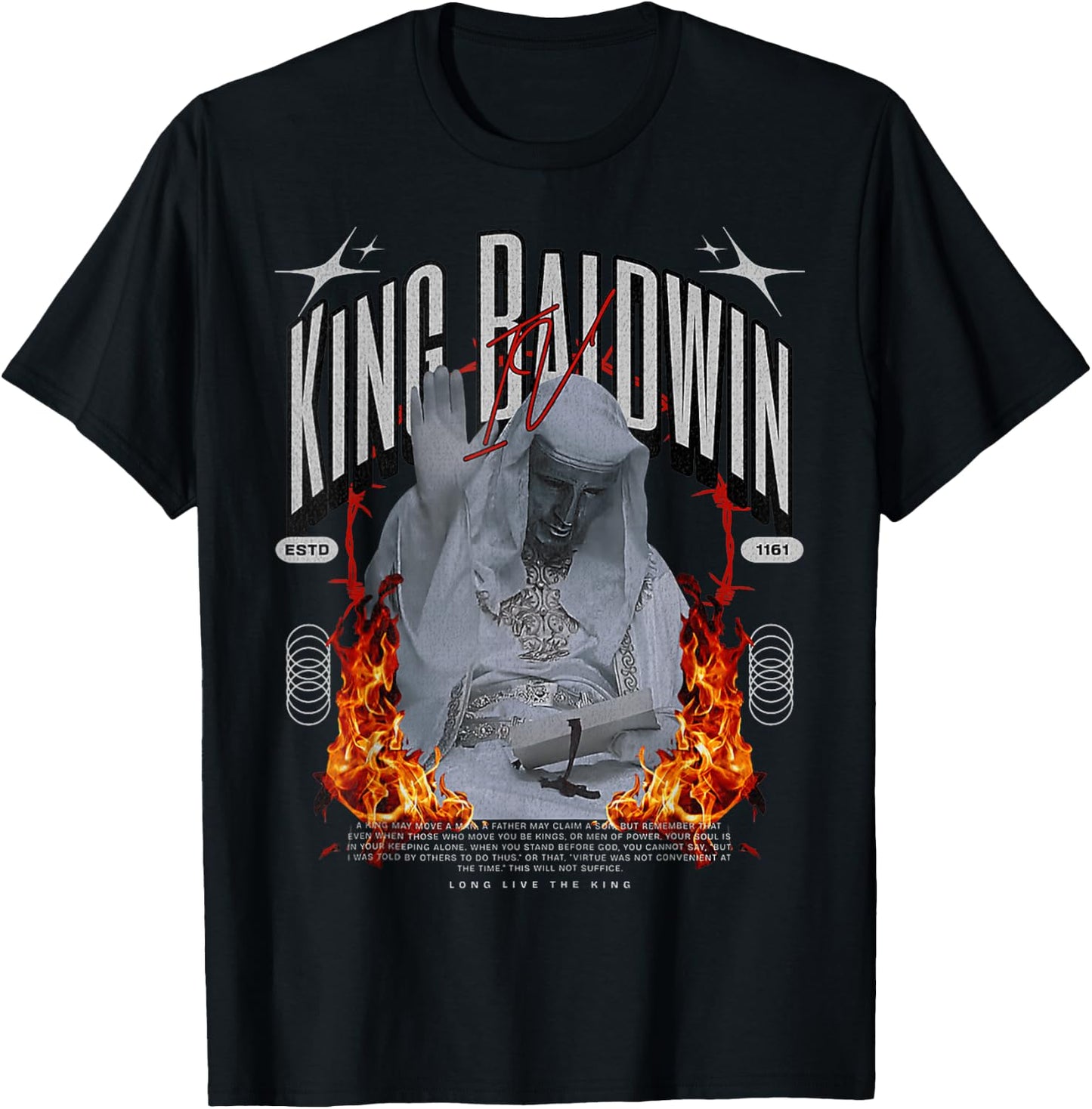 King Baldwin IV T-Shirt - T-Shirt | Black