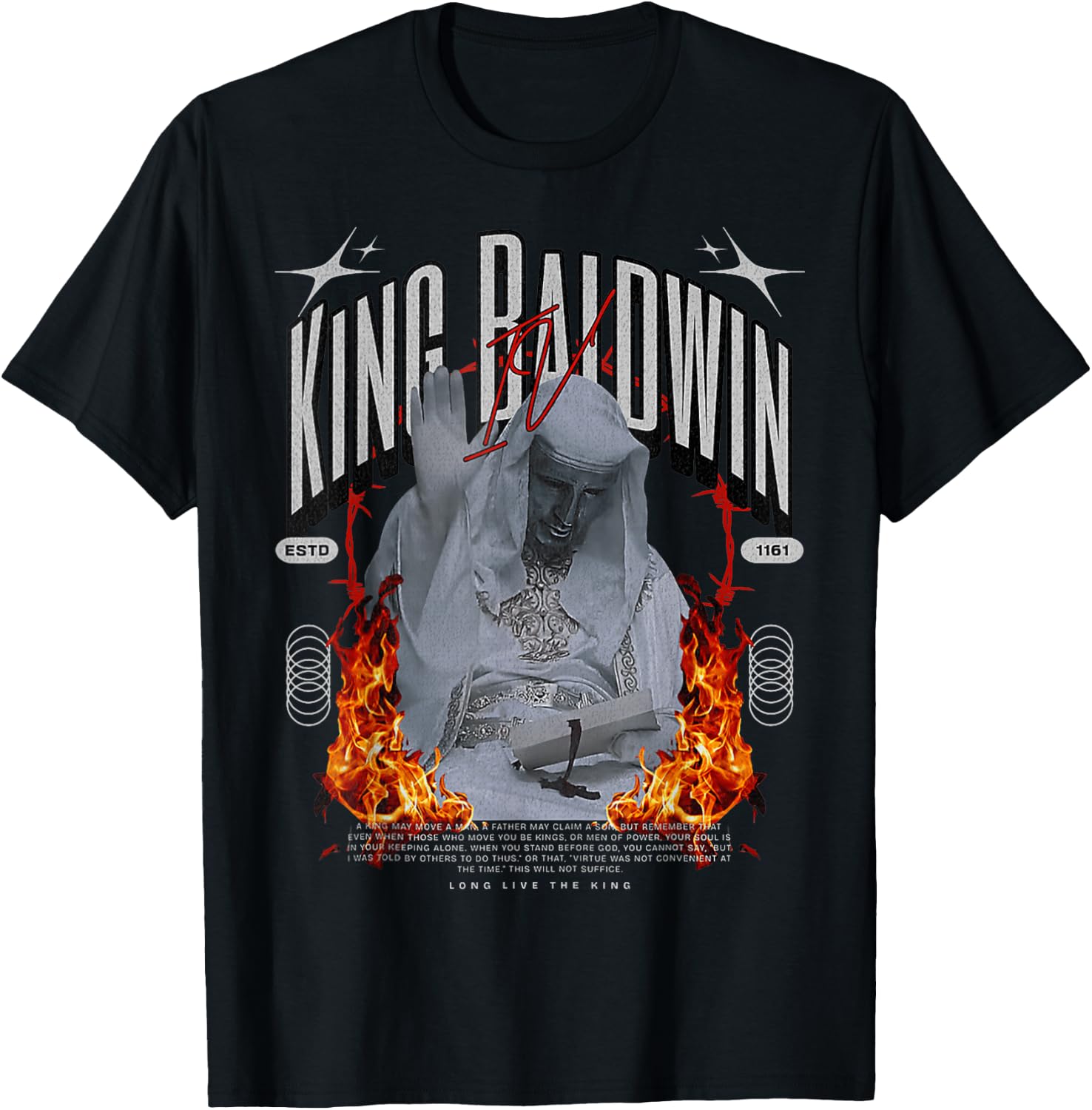 King Baldwin IV T-Shirt - T-Shirt | Black