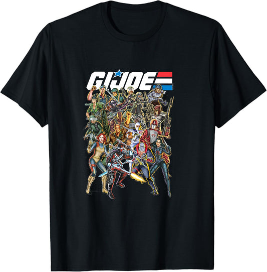 G.I. Joe A Real American Hero Vintage Character Mashup T-Shirt - T-Shirt | Black