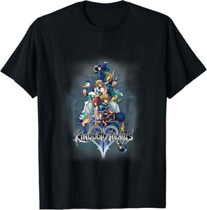 Disney Kingdom Hearts II Classic Epic Group Shot Poster T-Shirt - T-Shirt | Black