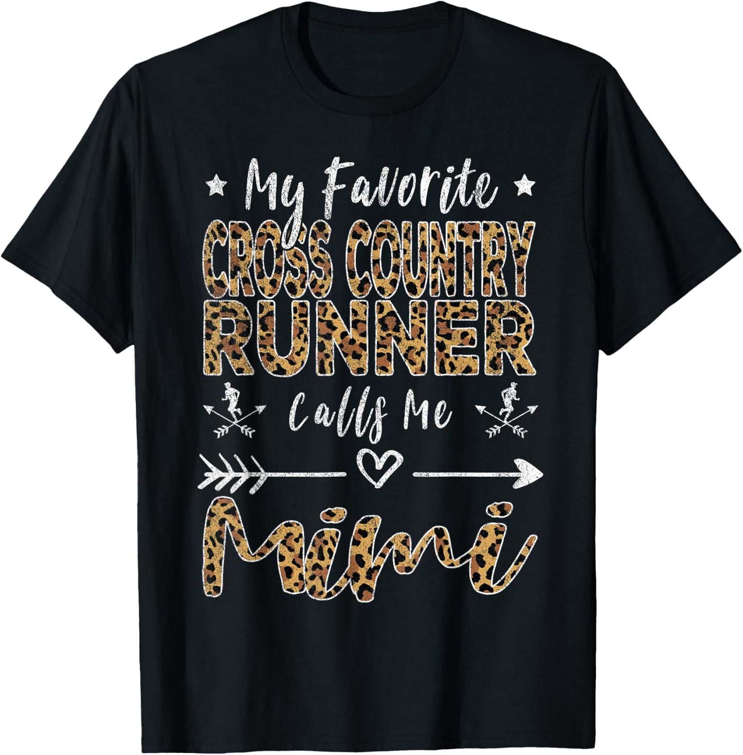 My Favorite Cross Country Runner Calls Me Mimi Grandma T-Shirt - T-Shirt | Black