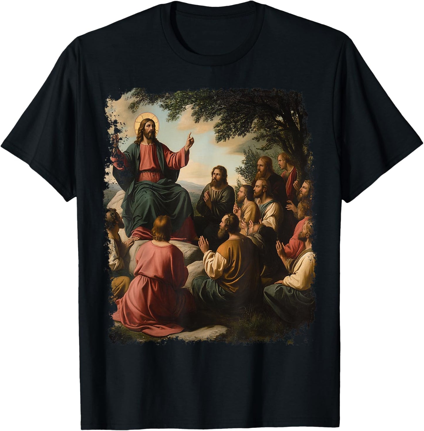Renaissance Painting Art Jesus Christ T-Shirt - T-Shirt | Black