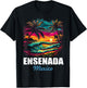 Retro Ensenada Mexico Sunset Vintage Vacation Souvenir T-Shirt - T-Shirt | Black