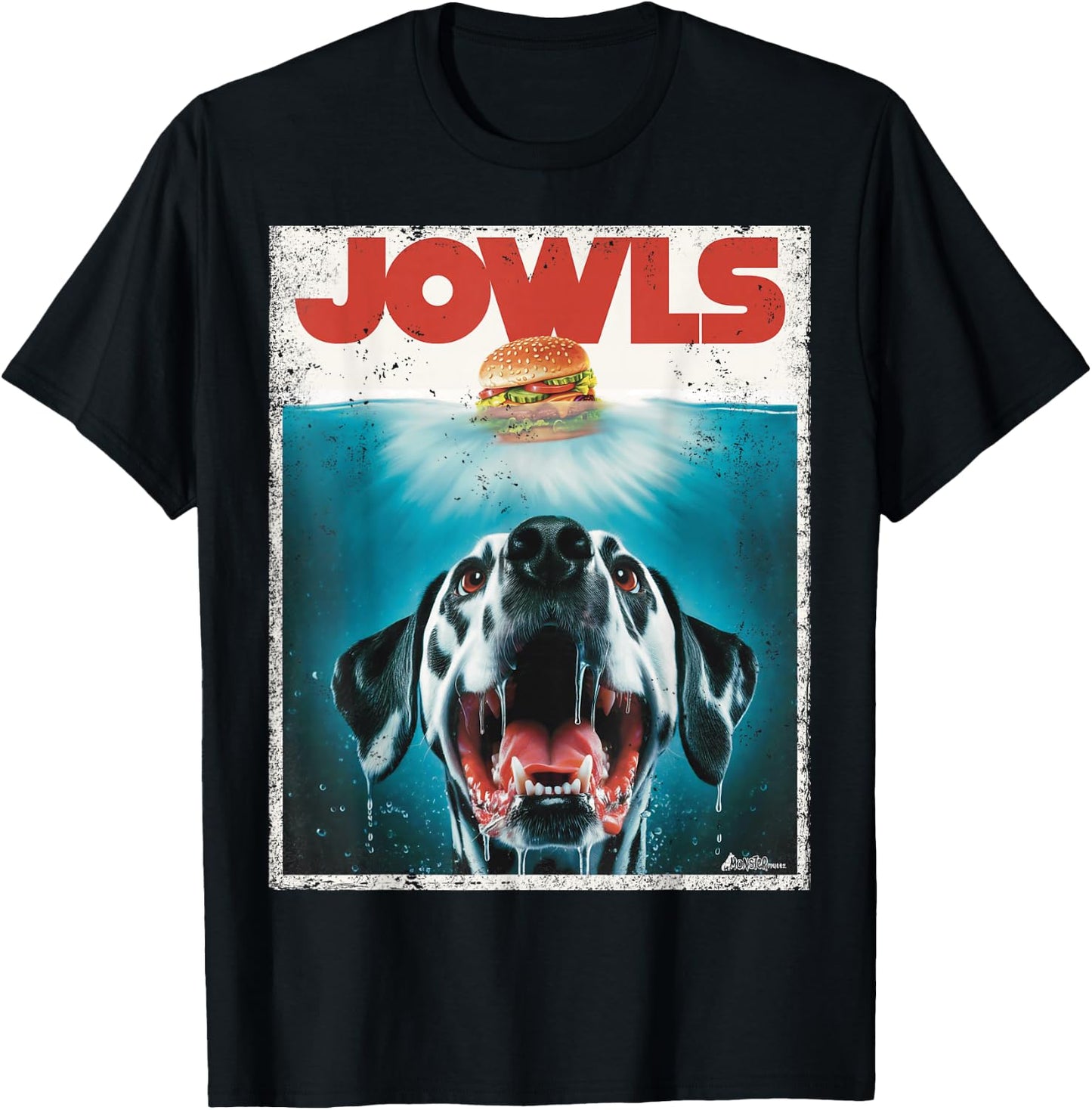 Funny Dalmatian Jowls, Cute Paws, Spot Dog Mom Top, Dog Dad T-Shirt - T-Shirt | Black