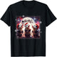 Howling Opossums Under the Moon Funny Weird Meme Christmas T-Shirt - T-Shirt | Black