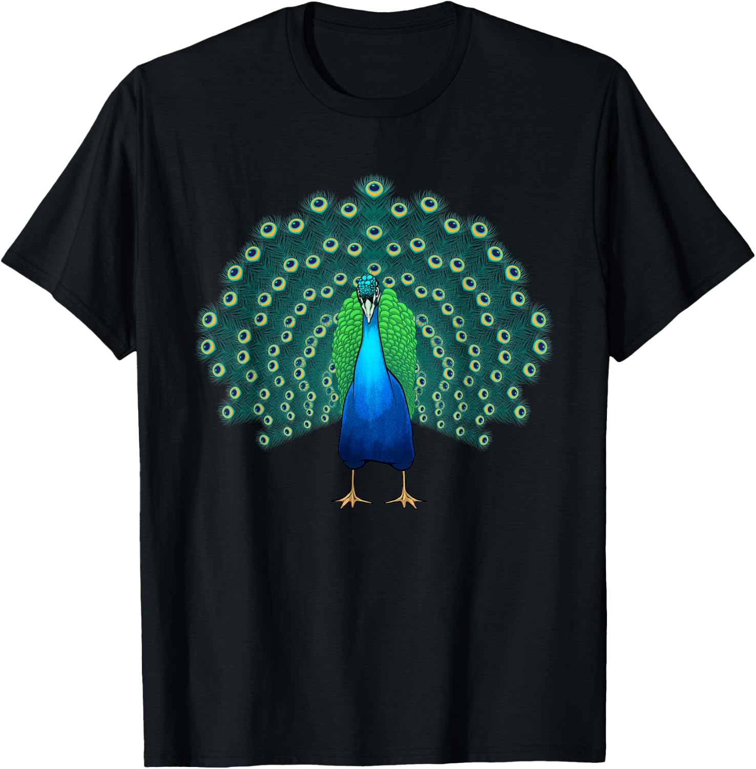 Funny Peacock Design Men Girls Boys Peacock Lovers T-Shirt - T-Shirt | Black