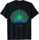 Funny Peacock Design Men Girls Boys Peacock Lovers T-Shirt - T-Shirt | Black