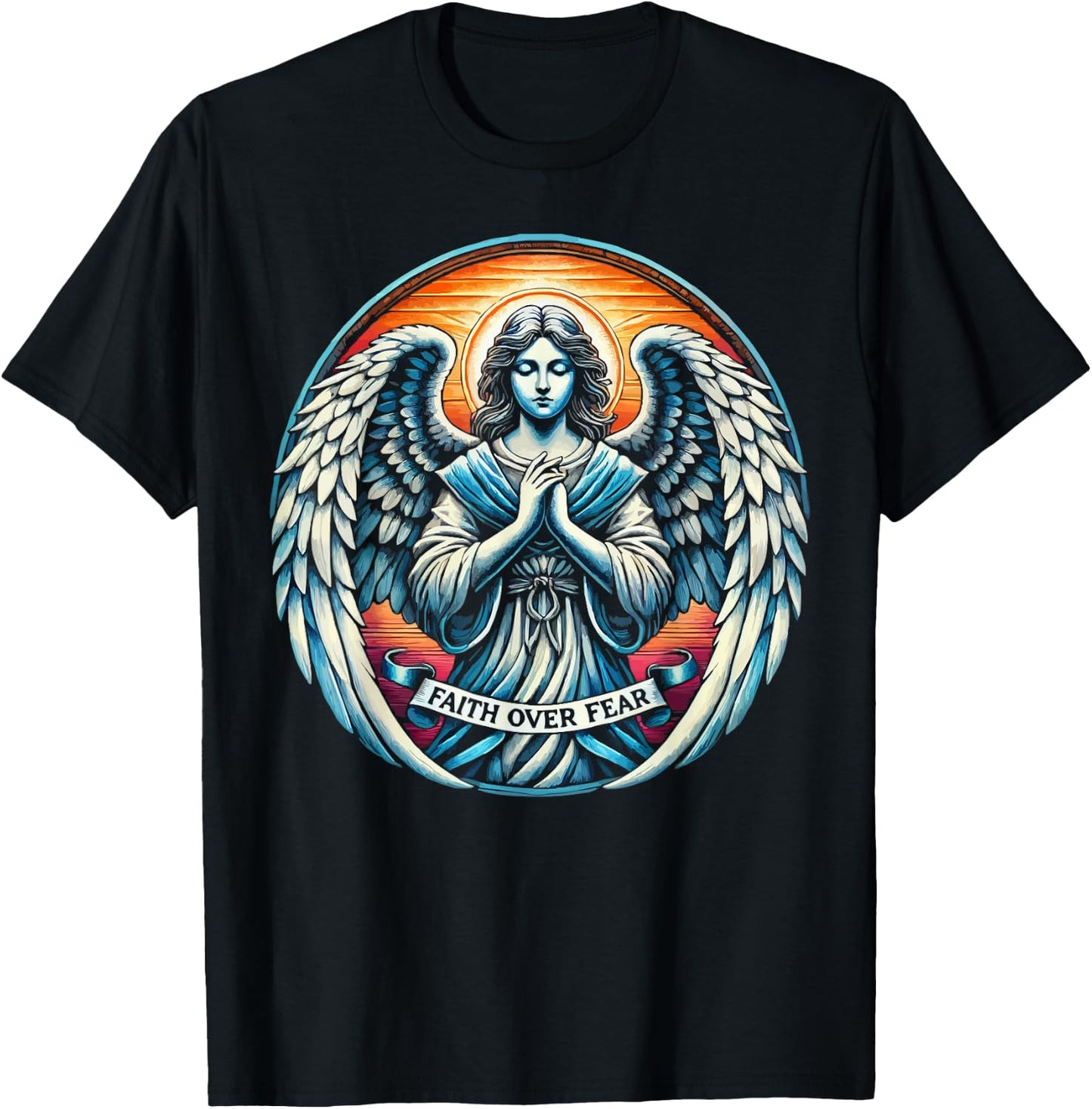 Archangel Gabriel Catholic Christianity Guardian Angel T-Shirt - T-Shirt | Black