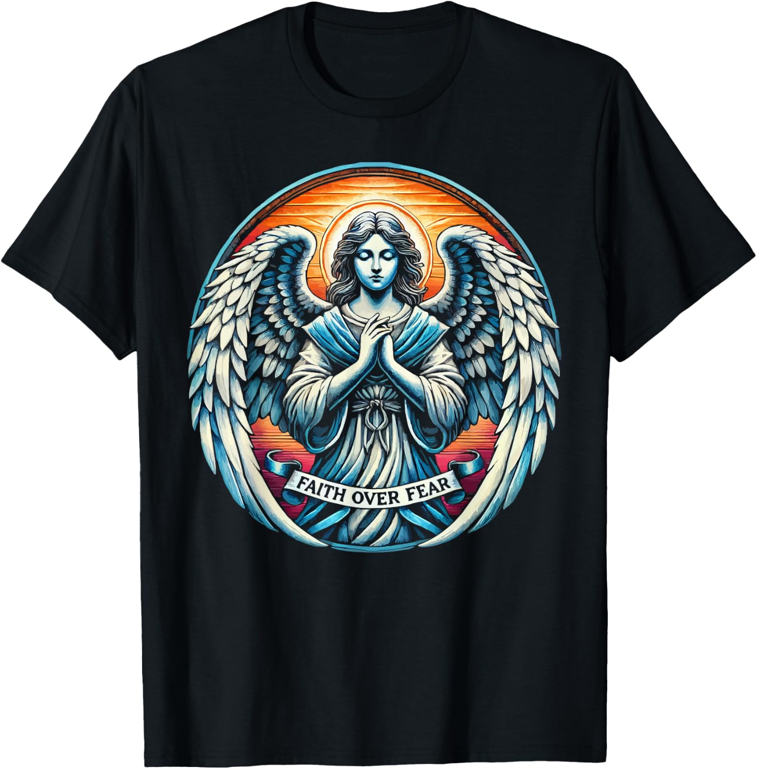 Archangel Gabriel Catholic Christianity Guardian Angel T-Shirt - T-Shirt | Black