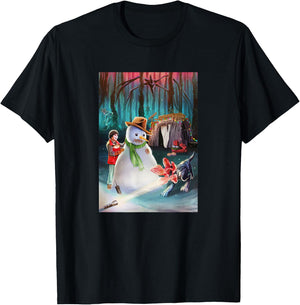 Stranger Things Christmas Upside down Castle Byers Poster T-Shirt - T-Shirt | Black
