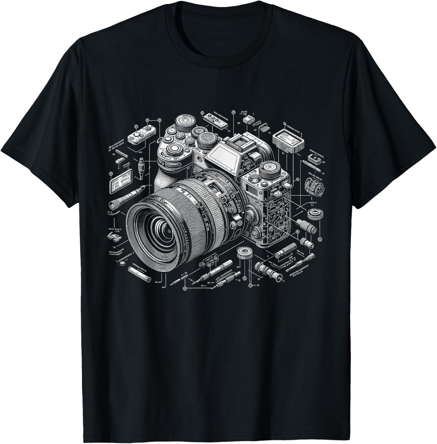 Photographer Camera Art Photography Videographer -Adults , Black, Small, Short Sleeve T-Shirt - T-Shirt | Black