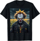 Evil Clown a Corn Field Monster Dark Horror Scary Spooky T-Shirt - T-Shirt | Black