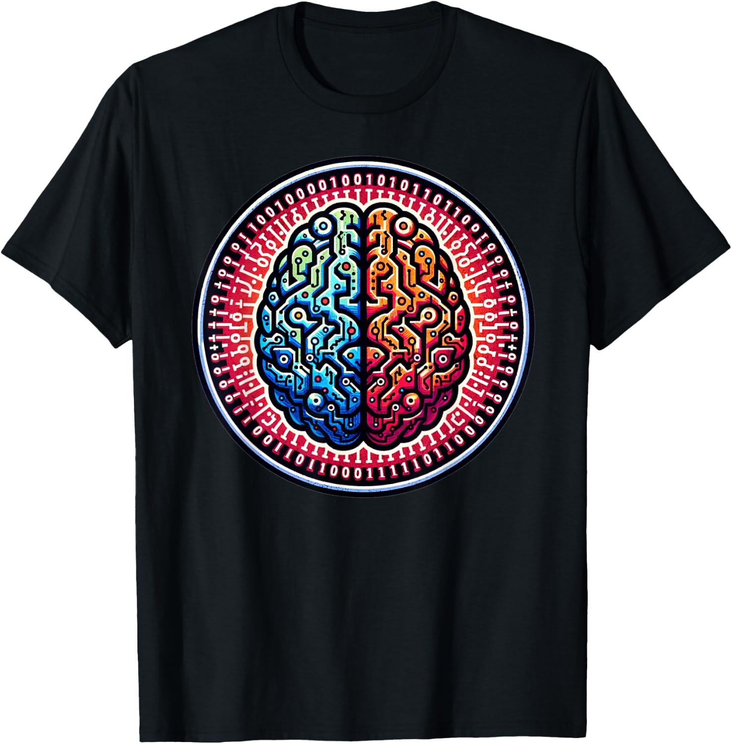 AI Engineer Software And Artificial Intelligence Brain T-Shirt - T-Shirt | Black