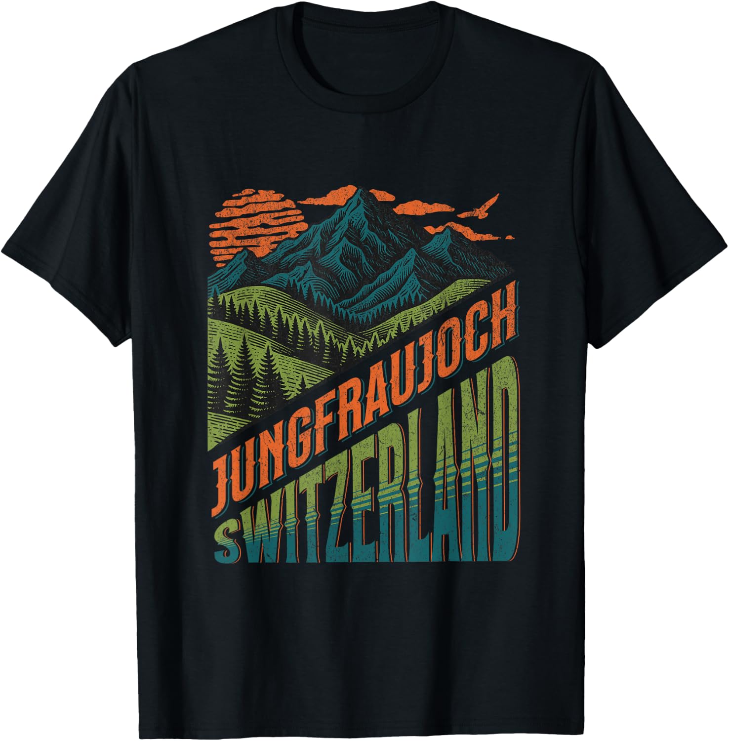 Switzerland Jungfraujoch Souvenir / Jungfraujoch T-Shirt - T-Shirt | Black