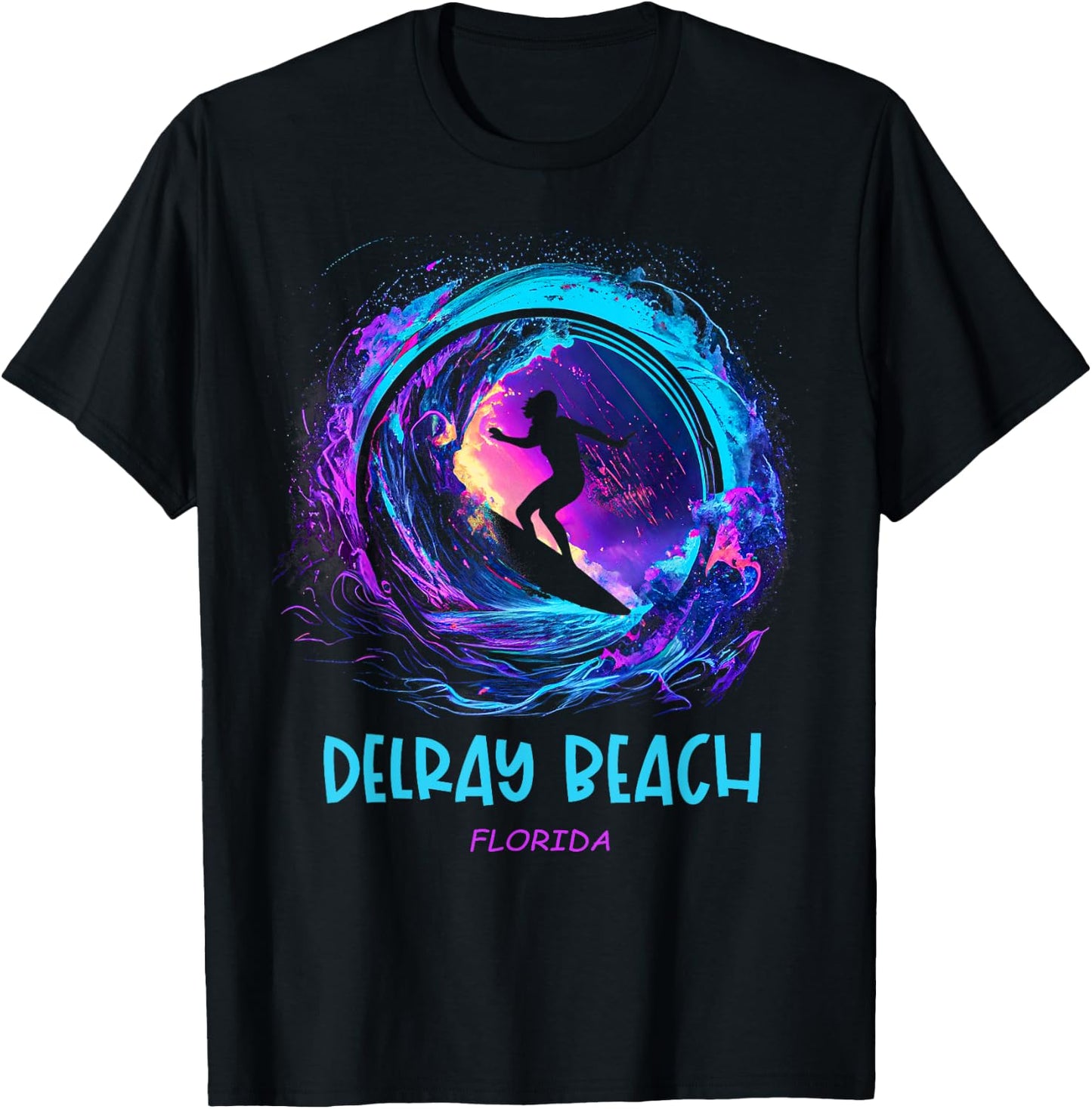 Delray Beach Florida Women Kids T-Shirt - T-Shirt | Black