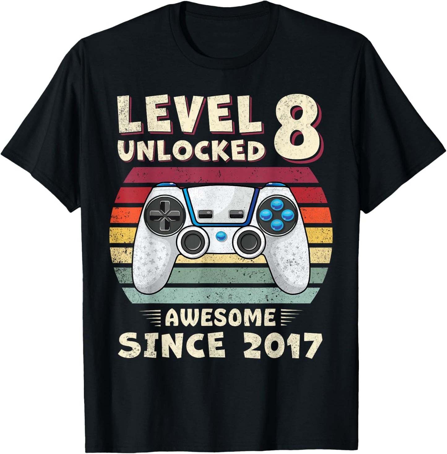 8 Year Old BDay Decorations Son Boy 8yr 2017 8th Birthday T-Shirt - T-Shirt | Black
