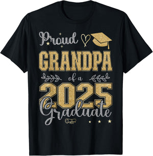 Proud Grandpa of a class of 2025 graduate for graduation T-Shirt - T-Shirt | Black