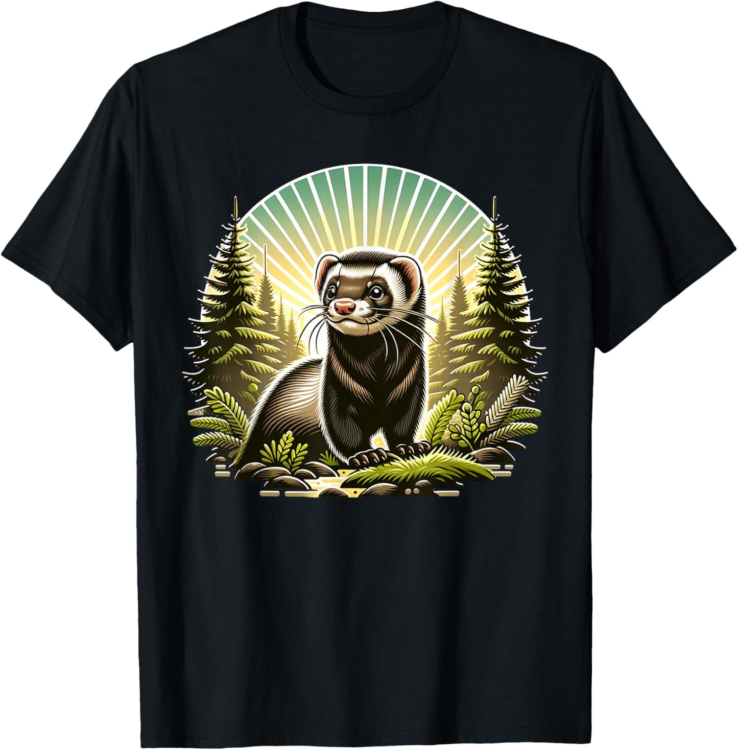 Black Footed Ferret Iltis Black Fussiltis T-Shirt - T-Shirt | Black