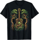 Acoustic Guitar Tree Nature Lover Guitarist Guitar Player T-Shirt - T-Shirt | Black