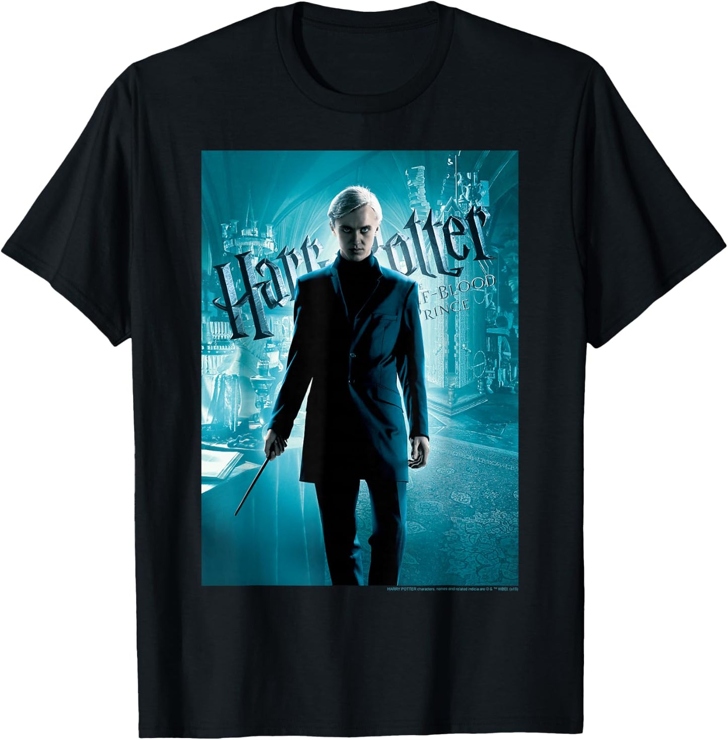 Harry Potter Half-Blood Prince Draco Malfoy Character Poster T-Shirt - T-Shirt | Black