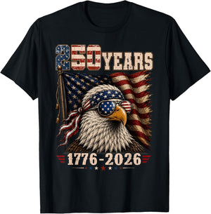 USA Flag 4th of July Eagle Patriotic 250 Years Women T-Shirt - T-Shirt | Black
