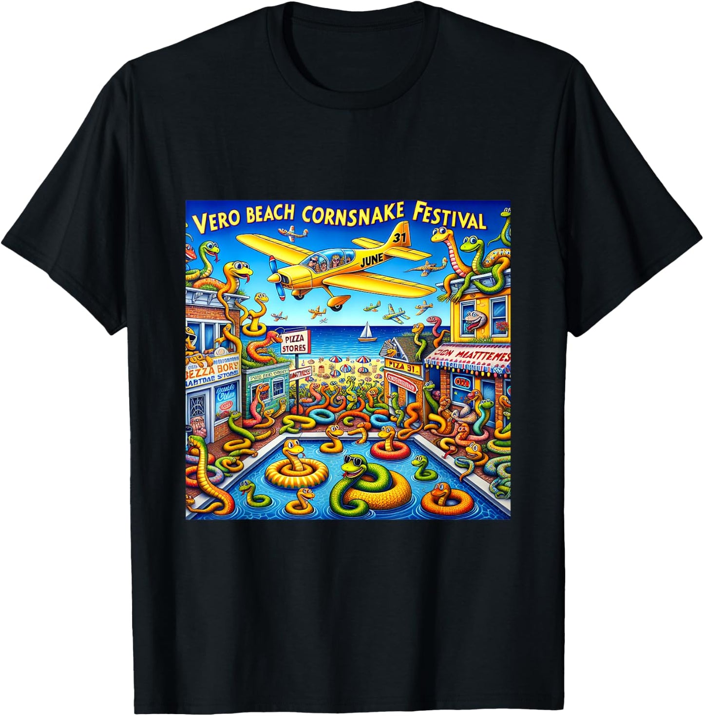 2024 Vero Beach Corn Snake Festival Men Women Kids T-Shirt - T-Shirt | Black
