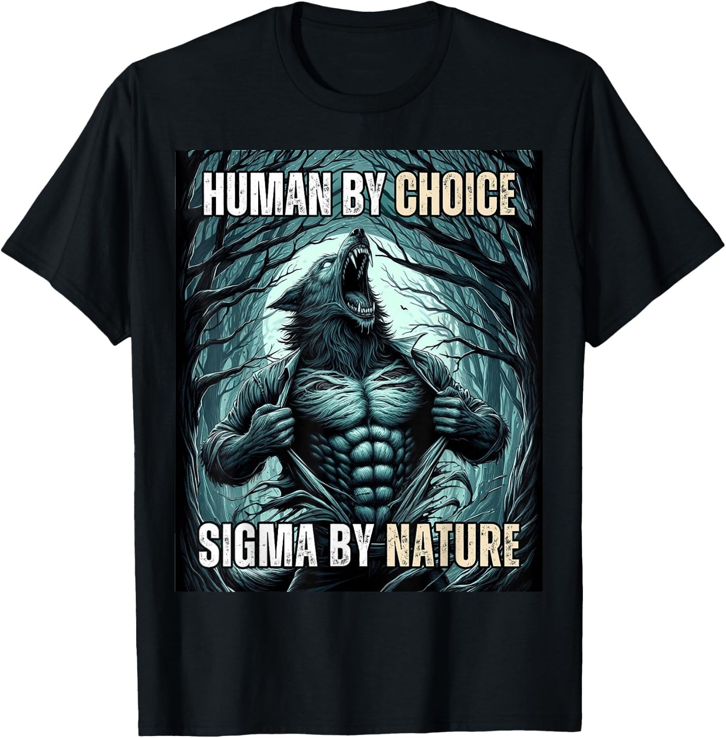 Funny Human by Choice Sigma by Nature T-Shirt - T-Shirt | Black